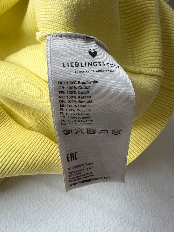 Lieblingsstück Strick Hoodie Gelb Baumwolle Gr. 40 S M L in Eschweiler