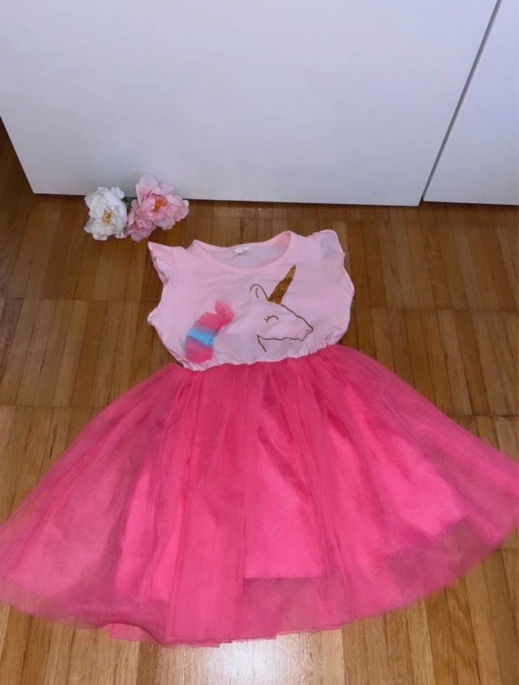 Baby Sommer Kleid Tüll Tütü Einhorn rosa pink in Lörrach