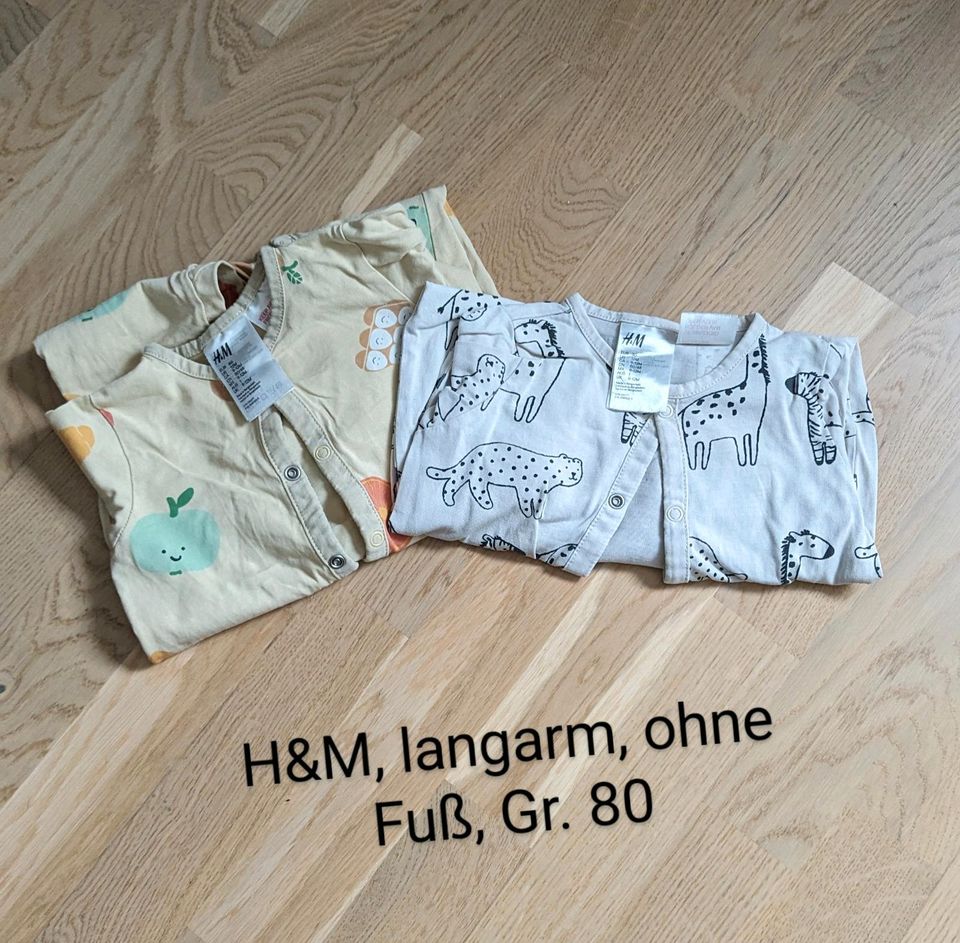 Schlafanzug H&M langarm Gr. 80 2x in Heilbronn