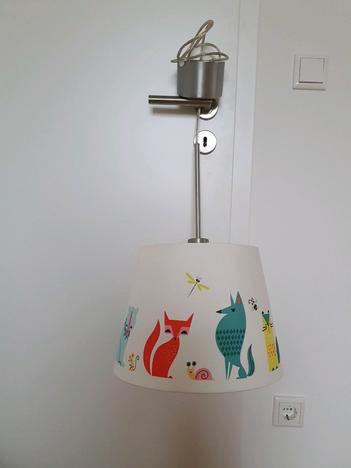 Lampe mit Lampenschirm Ikea Kinderzimmer Tiere in Kölln-Reisiek