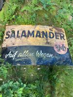 Blechschild Retro emailliert emaillieschild Salamander Bayern - Motten Vorschau