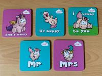 Nici Einhorn Untersetzer je 1,50 € Mr Mrs Be happy Don‘t Worry Bayern - Aschaffenburg Vorschau