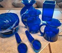 Glas Blaue Deko Vase Glas Krug Schale Füllhorn Baden-Württemberg - Aalen Vorschau