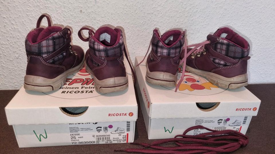 2x Ricosta  Winterschuhe lila Gr.25 (Mädchen |Zwillinge) in Castrop-Rauxel