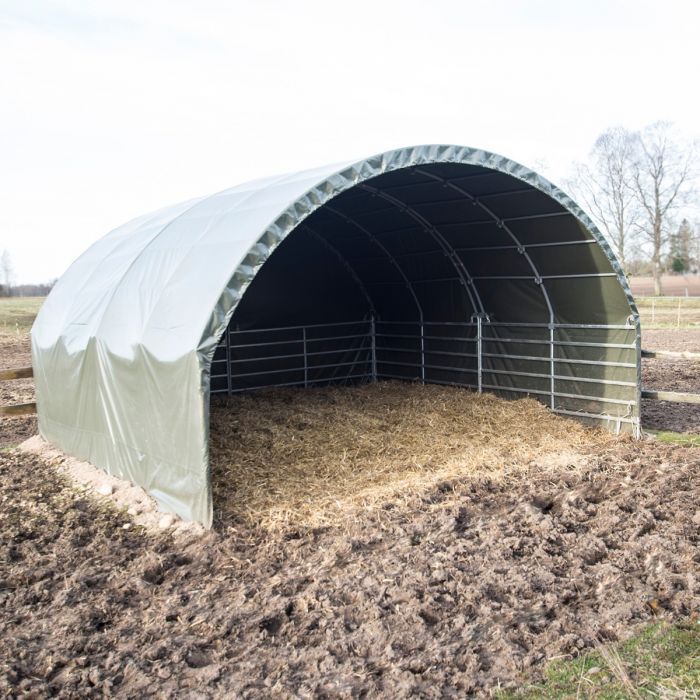 Windschutzzelt Weidezelt Unterstand Rundbogenweidezelt,6 x 6 m in Ravenstein