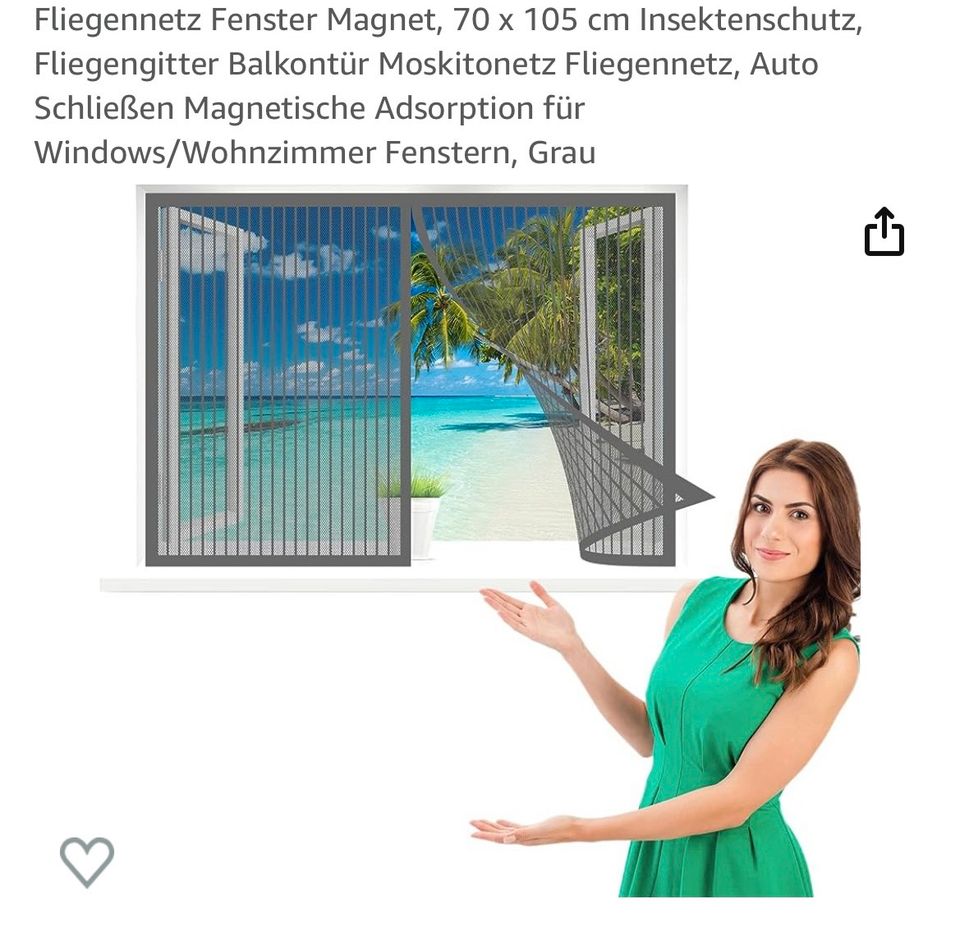 Neues Fliegennetz mit Magnetöffnung 70x105 cm (NP 25 €) in Hessen