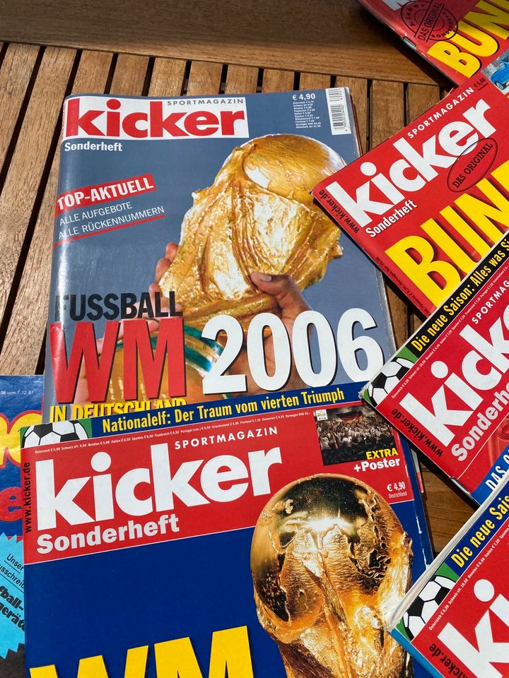 Kicker Sammlung: Sonderhefte EM 1996, WM 2006, Bundesliga, 80er, in Sehnde