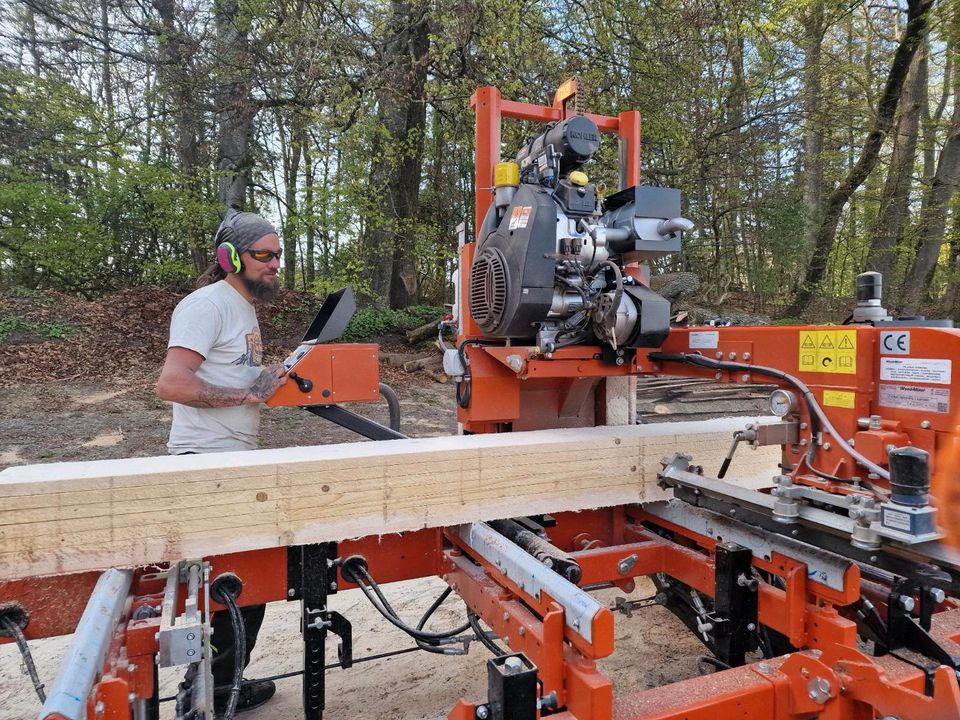 Lohnschnitt, Mobiles Sägewerk, Bauholz, Sägewerk Woodmizer in Glonn