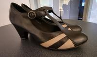 Caprice T-Straß Pumps schwarz/beige, Gr. 40, Leder, kaum getragen Nordrhein-Westfalen - Neuss Vorschau