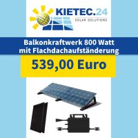 Photovoltaik Balkonkraftwerk 800 Watt  mit Full Black Modulen und schwarz eloxierter Flachdachaufständerung Baden-Württemberg - Eberstadt Vorschau