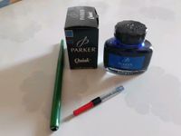 Parker Tinte Füllertinte Quink 57ml blau mit Patrone Federhalter Nordrhein-Westfalen - Bad Lippspringe Vorschau
