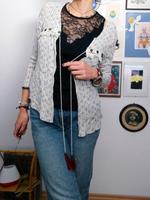 Hippie Jäckchen Jacke Cardigan Fransen Bändel Muster gemustert M Bayern - Kempten Vorschau