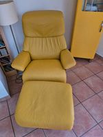 Stressless Sessel mit Hocker Echtleder Gelb Hessen - Dieburg Vorschau
