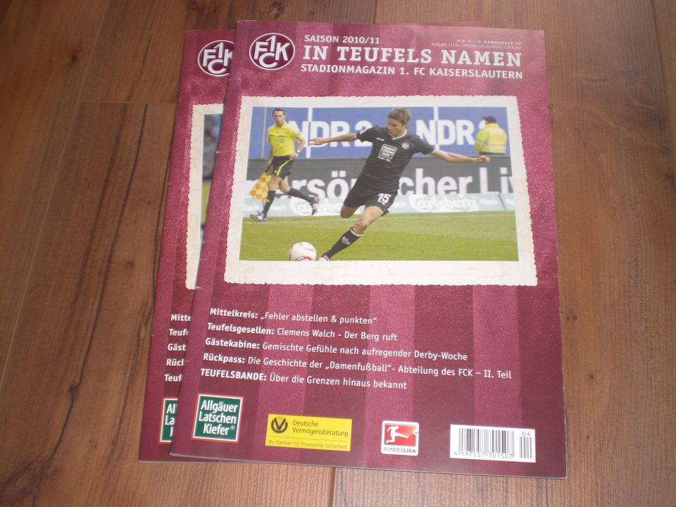 Stadionzeitung play u. Betze-Magazin 1. FC Kaiserslautern FCK in Hochdorf-Assenheim