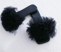 Edle flache Sandalen NEU Pantoletten schwarz 38 mit Tüll Neuhausen-Nymphenburg - Neuhausen Vorschau