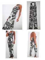 Stylischer Neckholder-Jumpsuit Overall Schwarz Weiß floral 44/46 Brandenburg - Brandenburg an der Havel Vorschau