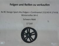 Satz RC Sport-Alu-Felgen + Continental Winterreifen M+S! Essen - Essen-Südostviertel Vorschau