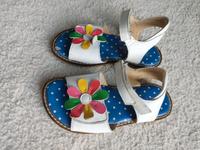 Mini Boden 28 Sandalen Riemchensandale weiß leder Blume Bayern - Rednitzhembach Vorschau