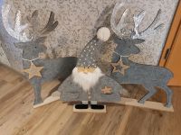 Filz Figuren grau Hirsche und Weihnachtsmann - Weihnachten Niedersachsen - Papenburg Vorschau