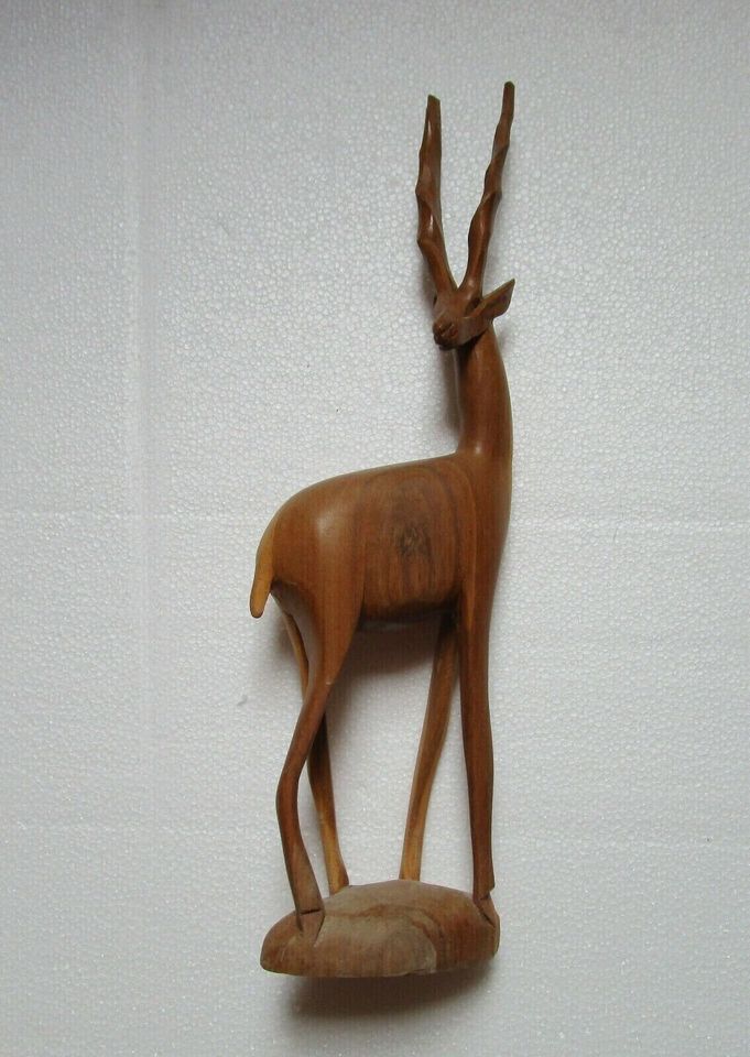 Deko- Holz- Giraffe + Gazelle, ca. 30 x 15 cm / 33 x 10 cm in Hoyerswerda