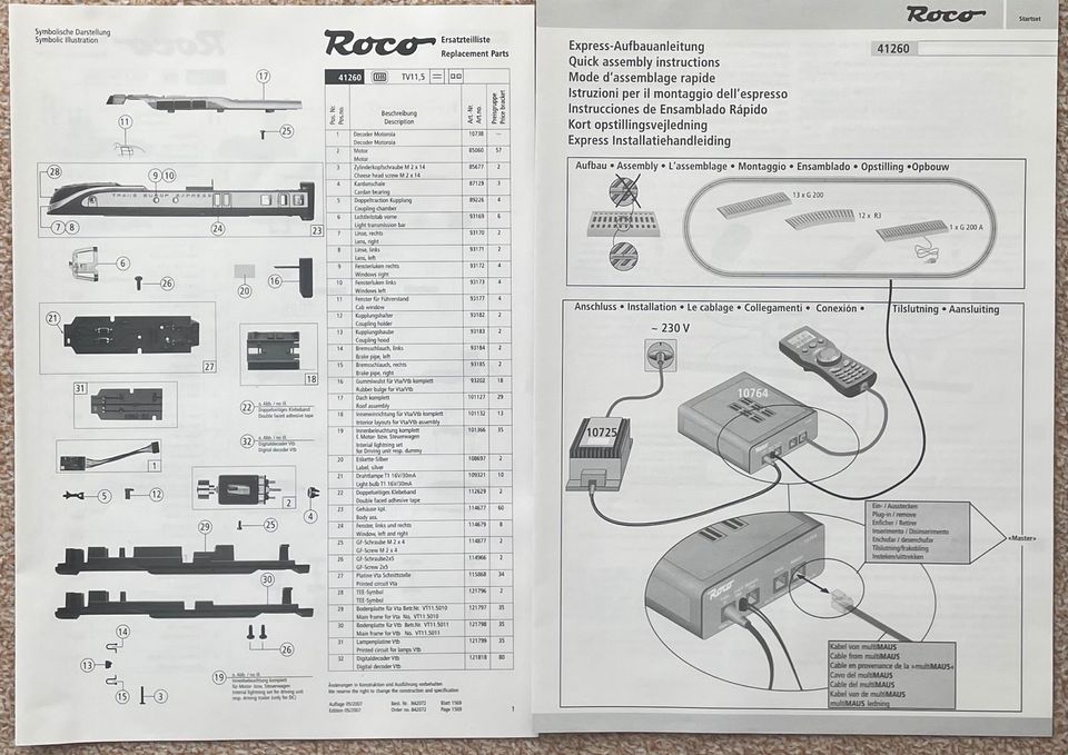 Roco H0 41260 Digital Startset mit VT11.5  TEE - 7-teilig in Klettbach