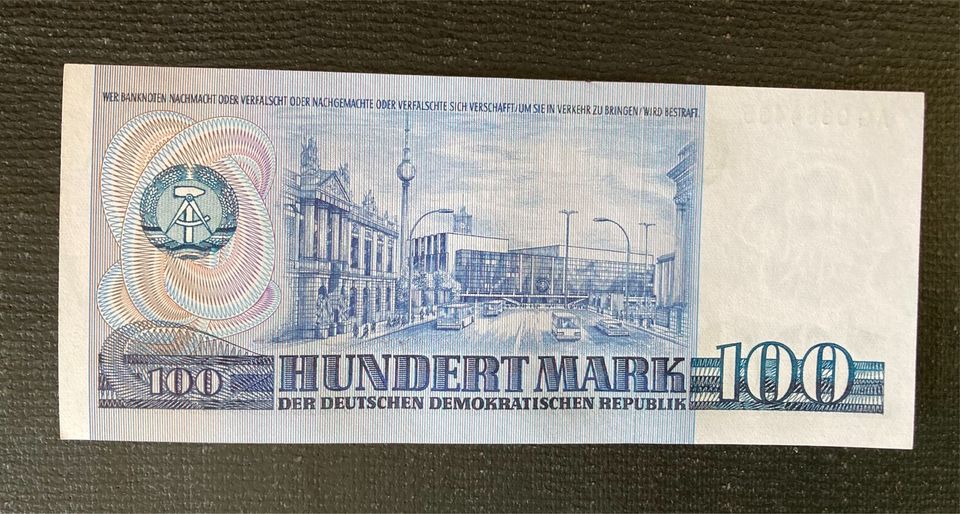 DDR Geldschein Ostmark Ostgeld Geld 100 Mark 1975 Original 1a in Erfurt