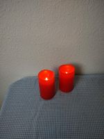 Zwei elektrische Kerzen in rot, nicht bewegliche Flamme Niedersachsen - Neuenhaus Vorschau