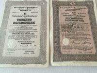 2 Teilschuldverschreibungen von 1941 und 1942, antik Niedersachsen - Brackel Vorschau