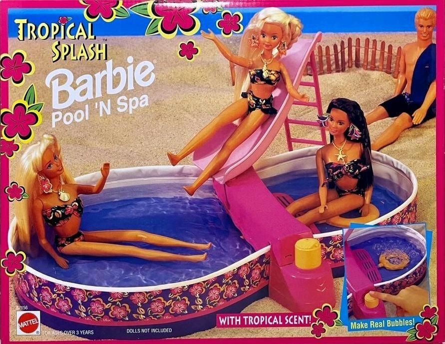 Barbie Tropical Splash Pool 'n Spa Rutsche Slide 90s Vintage in Delingsdorf