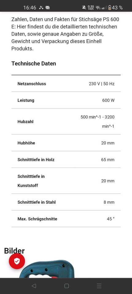 Alpha Tools Stichsäge in Mannheim