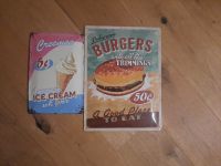 Verkaufe zwei Blechschilder, Dekoschilder Burger, Ice Cream Bayern - Grafenau Vorschau