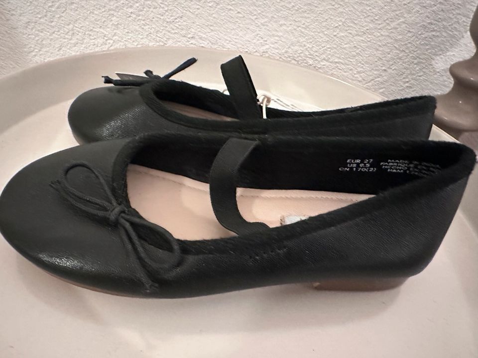 ❤️ schicke Ballerinas Schuhe H&M Hochzeit Kommunion Neu Gr 27 ❤️ in Eppingen