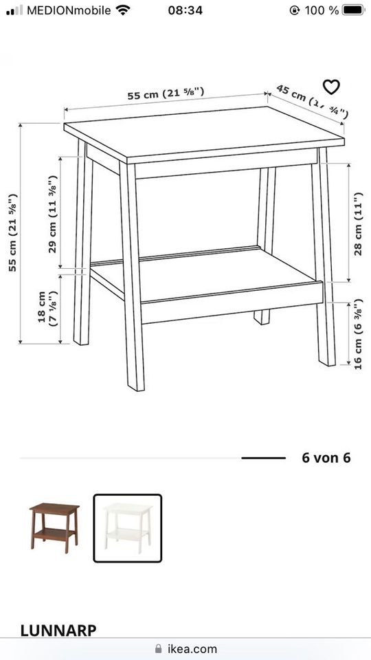 Ikea LUNNARP - Couchtisch, Wohnzimmertisch in Dirmstein