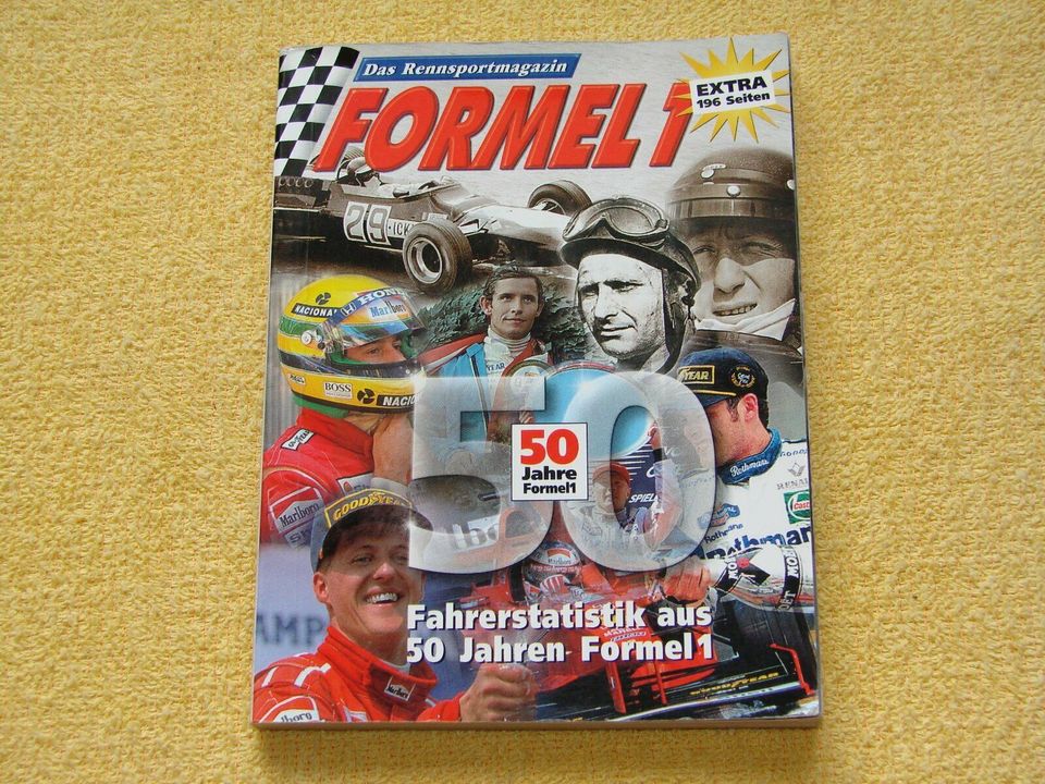 Fahrerstatistik aus 50 Jahre Formel 1 Rennsportmagazin Hill Senna in Nordhausen