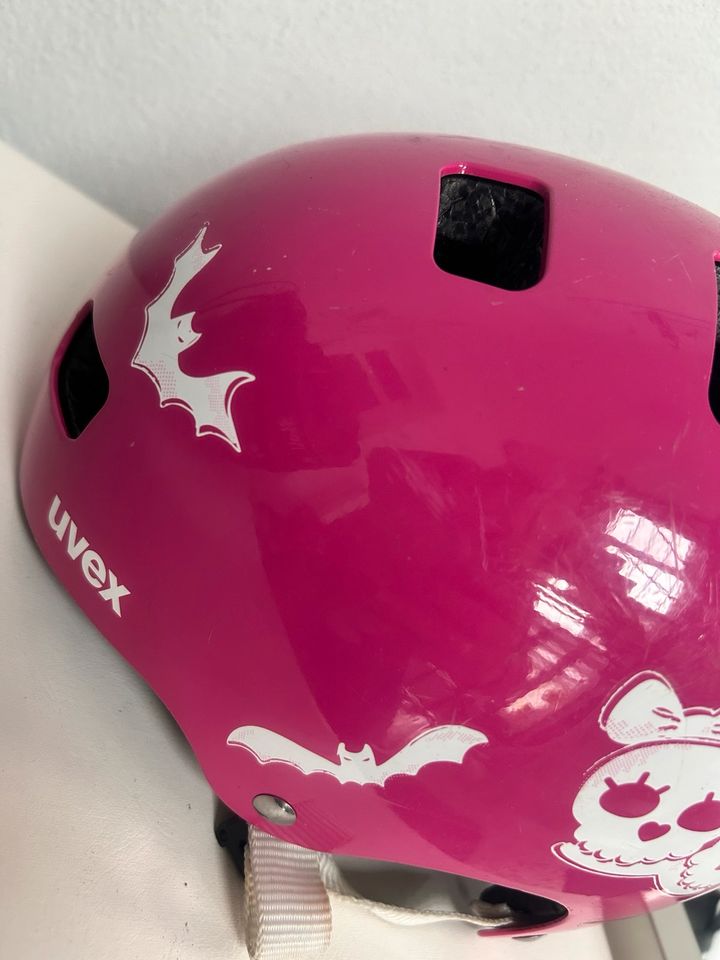 UVEX Fahrradhelm / Kinderhelm Skull 48-51 pink in Felsberg