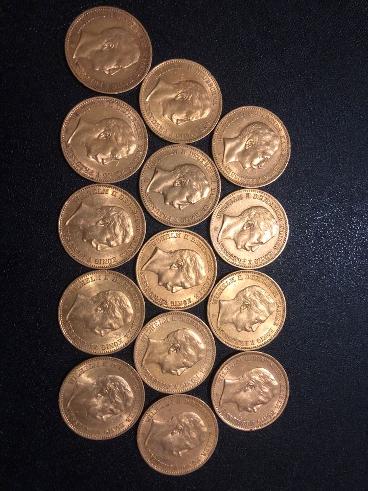 20 Mark Gold Preußen Wilhelm II, Kaiserreich Gold in Neufahrn