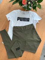 PUMA Süßes Fitness Set - khaki / weiß  Gr. 38 / M- Baden-Württemberg - Aalen Vorschau