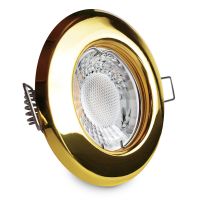 LED Einbaustrahler Leuchte dimmbar rund Gold Messing GU10 230V Nordrhein-Westfalen - Hagen Vorschau