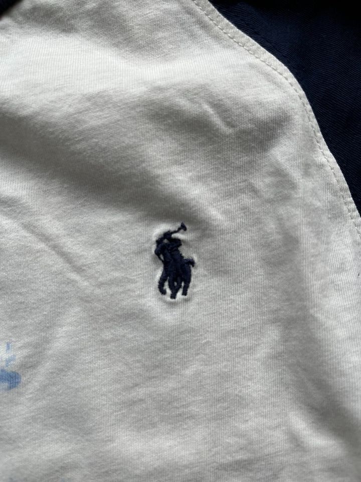 Polo Ralph Lauren Langarm-Shirt Longsleeve 5T 110 116 weiß blau in Berlin