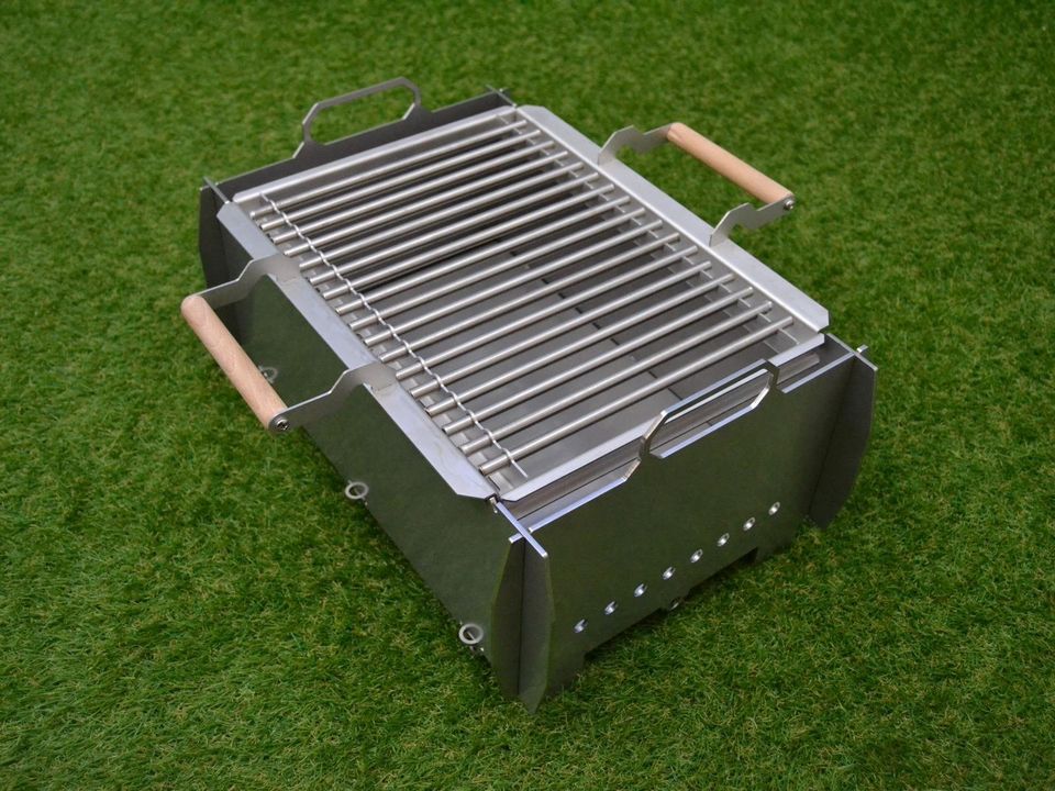 Mangal Camping Angler Schaschlik Grill Rybak aus 3 mm Edelstahl in Fulda