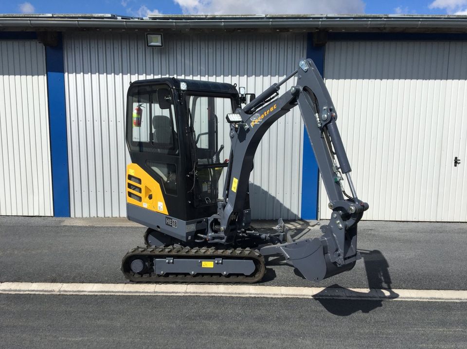 AB 295€ NETTO RATE✅Eurotrac HE18 Minibagger Bagger Kabine mit Kubota Motor 1,8t✅ in Neu Wulmstorf