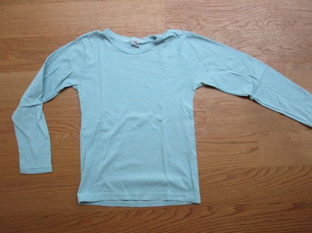 Petit Bateau Langarmshirt Gr.152 grün-weiss gestreift in Dülmen