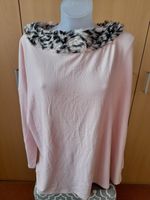 Leichtstrickpullover mit Fell-Imitat-Kragen rosa XL Niedersachsen - Quakenbrück Vorschau