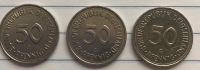 50 Pfennig Münzen 1989 "J" / 1993 "A" / 1993 "G" Nordrhein-Westfalen - Niederzier Vorschau
