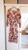 Langes Kleid Floral Blumen H&M Größe M Viscose rot braun weiß Bayern - Wilhermsdorf Vorschau