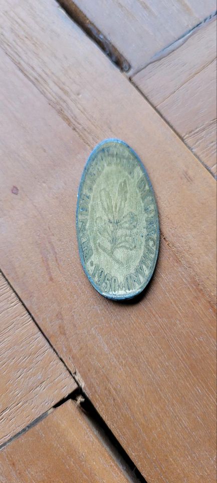 Gepresste 5 Pfennig Münze 1950 - Ostseebad Binz in Sülfeld