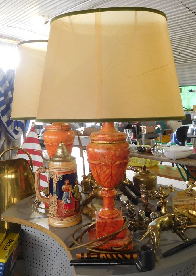 Lampe, Tischlampe, Stehlampe, Retro, antik in Ziethen