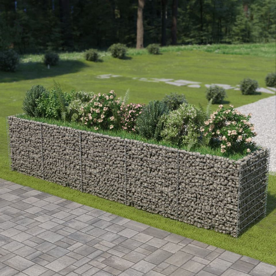 Gabionen-Hochbeet Gartenbeet Verzinkter Stahl 450x90x100 cm in Bad Kissingen