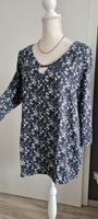 Shirt mit 3/4 Ärmeln, Blumen, schwarz/bunt, Gr. 48 Niedersachsen - Holzminden Vorschau