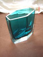 Vintage Vase petrol grün Glas schwer 60er 70er Jahre geometrisch Bayern - Seefeld Vorschau